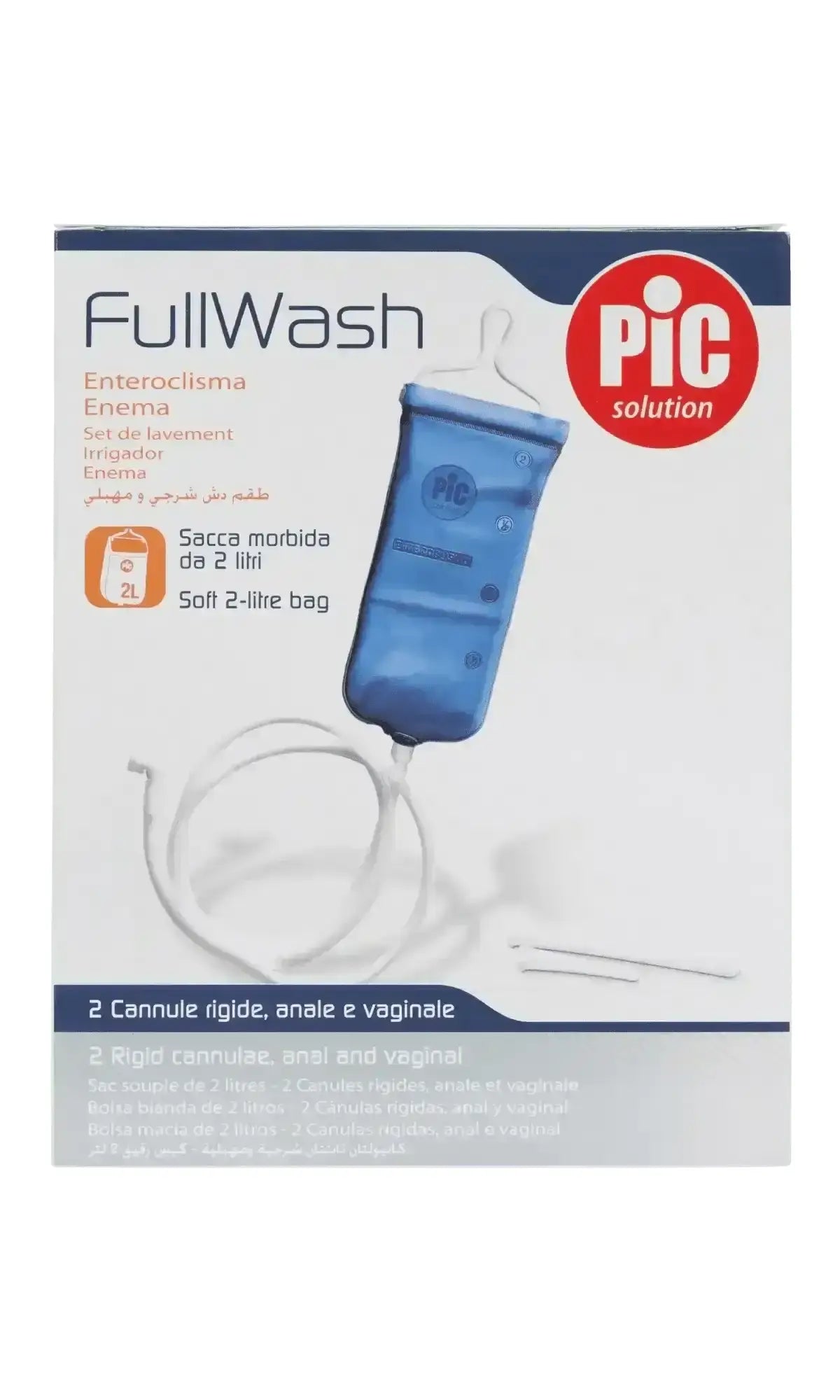 Home Enema Kit components laid out — bag, silicone tubing, flow clamp and nozzle tips for home colon cleansing