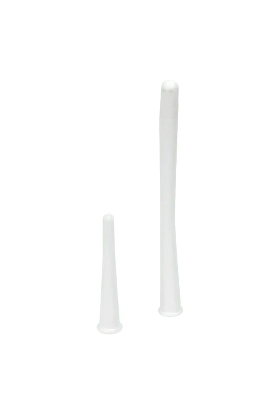 Home Enema Kit tubing and nozzle detail — flexible kink-resistant silicone tubing with flow control clamp