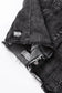 Black drawstring hooded frayed denim jacket - outerwear