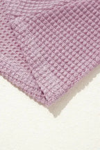 Hooded Waffle Knit Top - Plus Size - Fashionfitz