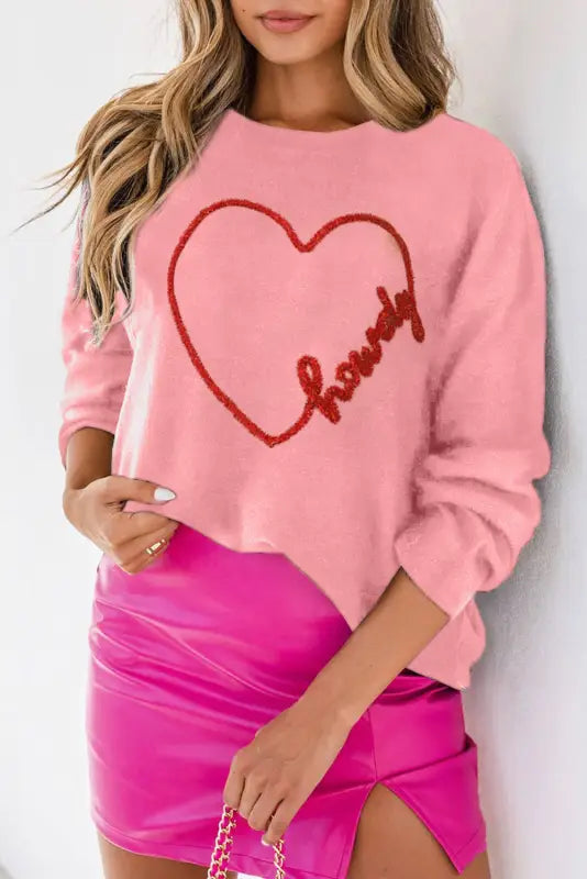 Howdy heart graphic sweater - christmas jumpers at fashionfitz