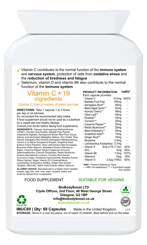 Immuneboost - vitamin c complex - vitamins & supplements