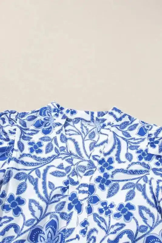 Indigo Flora Promenade Dress - Fashionfitz