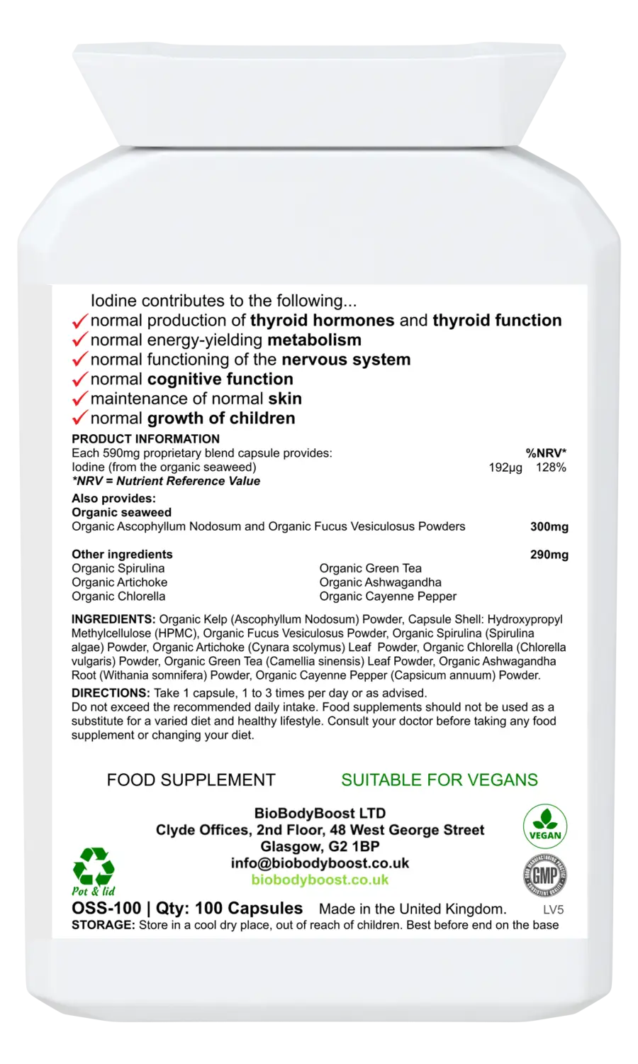 Iobio organic seaweed herbal combination - vitamins & supplements