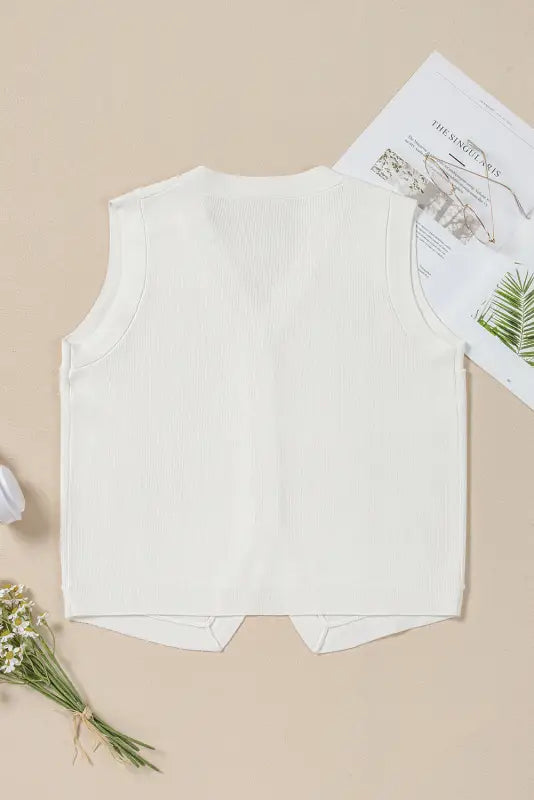 Ivory elegance sweater vest