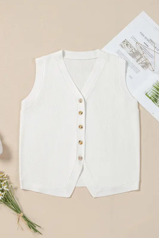 Ivory elegance sweater vest