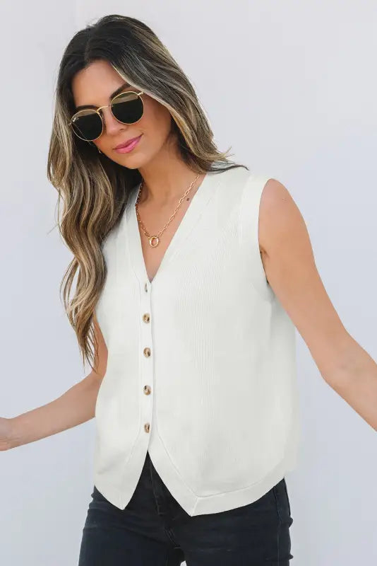 Ivory elegance sweater vest by fashionfitz