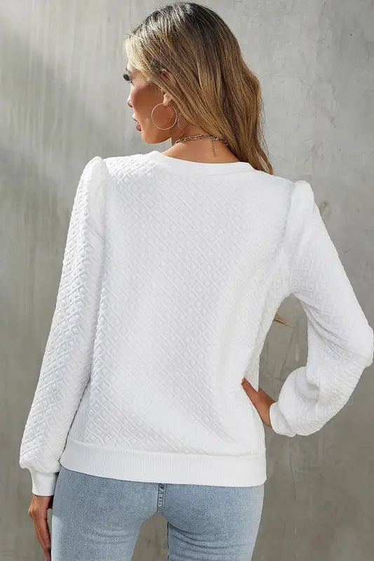 Ivory elegance textured top