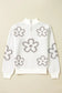 Ivory floret zip sweater | stylish sweaters | fashionfitz