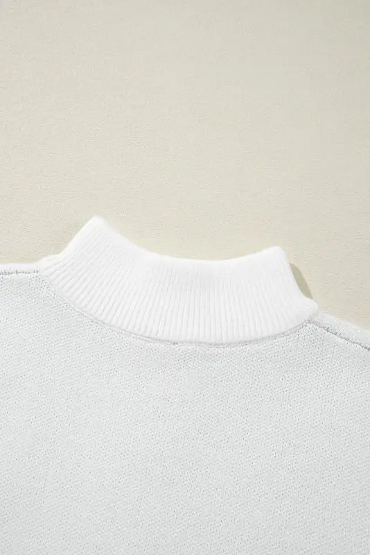 Ivory floret zip sweater | stylish sweaters | fashionfitz