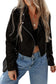 Black Asymmetric Zipper Belted Hem Jacket - Fashionfitz