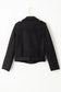 Black Asymmetric Zipper Belted Hem Jacket - Fashionfitz