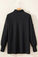 Black Sequin Patch Chest Pocket Corded Shacket - Fashionfitz
