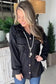 Black Sequin Patch Chest Pocket Corded Shacket - Fashionfitz