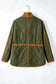 Green Stitching Quilted Drawstring Jacket - Fashionfitz