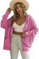 Rose Thermal Waffle Knit Full Zipper Hooded Jacket - Fashionfitz