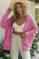 Rose Thermal Waffle Knit Full Zipper Hooded Jacket - Fashionfitz
