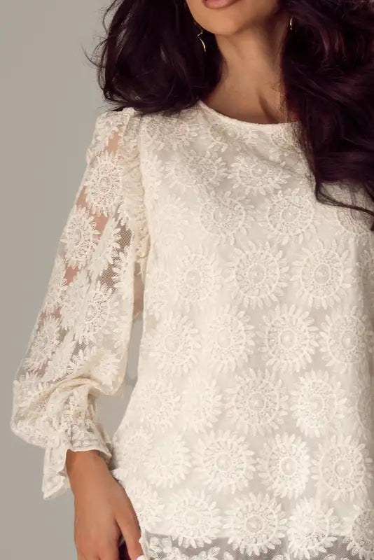 Jacquard bloom blouse | women’s tops | fashionfitz