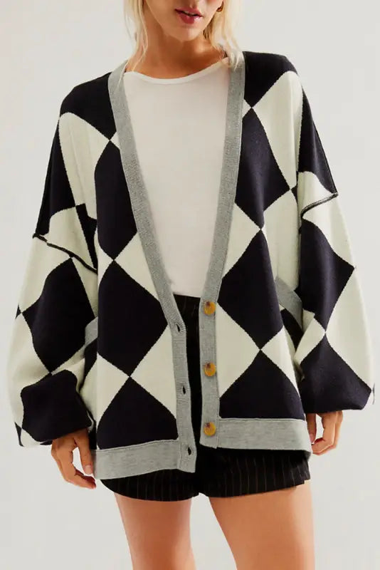 Jet set contrast cardigan | women’s cardigans | fashionfitz