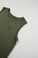 Jungle green distressed tank top - tops/tank tops