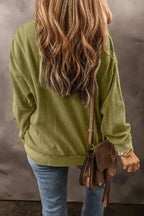 Jungle Green Textured Sweatshirt - Fashionfitz