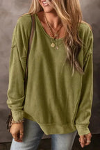 Jungle Green Textured Sweatshirt - Fashionfitz