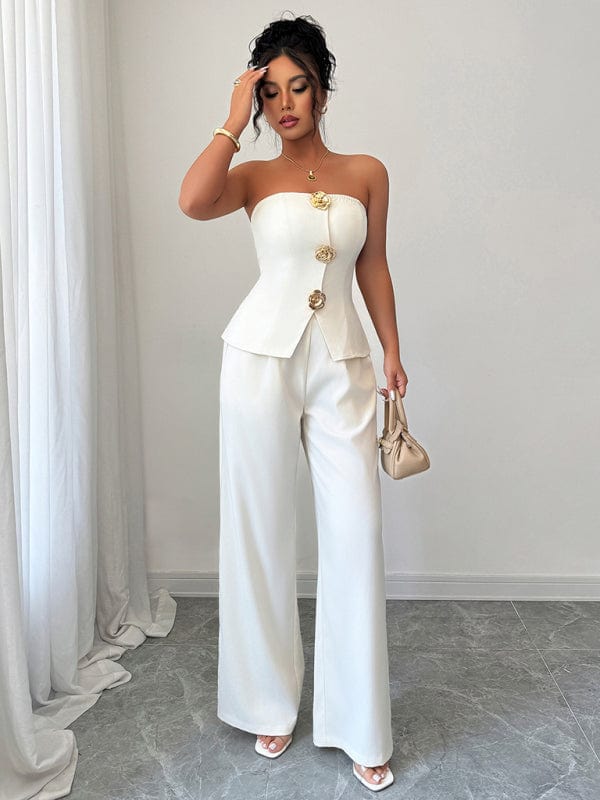 Co-ords Elegant White Co-ord Suit