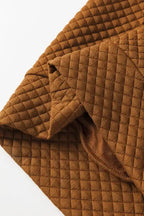 Kangaroo Pocket Quilted Hooded Dress - Fashionfitz