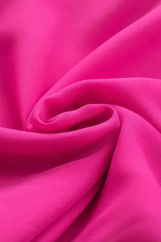 Keyhole-Back Pleated Ruffle Trim Blouse - Fashionfitz