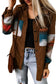 Khaki aztec pattern corduroy shacket - jackets