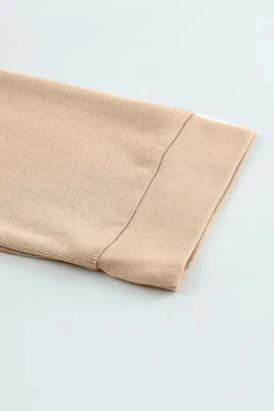 Khaki Casual Button Solid Patchwork Trim Hoodie - Fashionfitz