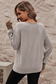 Khaki contrast v neck button cuffed long sleeve top - tops