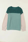 Khaki Corded 2pcs Colorblock Pullover and Pants Outfit - Fashionfitz