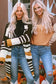 Khaki Corded 2pcs Colorblock Pullover and Pants Outfit - Fashionfitz