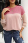 Khaki Corded 2pcs Colorblock Pullover and Pants Outfit - Fashionfitz