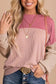 Khaki Corded 2pcs Colorblock Pullover and Pants Outfit - Fashionfitz