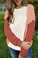Khaki Corded 2pcs Colorblock Pullover and Pants Outfit - Fashionfitz