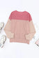 Khaki Corded 2pcs Colorblock Pullover and Pants Outfit - Fashionfitz