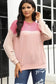 Khaki Corded 2pcs Colorblock Pullover and Pants Outfit - Fashionfitz