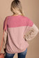 Khaki Corded 2pcs Colorblock Pullover and Pants Outfit - Fashionfitz