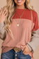 Khaki Corded 2pcs Colorblock Pullover and Pants Outfit - Fashionfitz