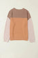 Khaki Corded 2pcs Colorblock Pullover and Pants Outfit - Fashionfitz