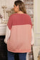 Khaki Corded 2pcs Colorblock Pullover and Pants Outfit - Fashionfitz