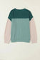 Khaki Corded 2pcs Colorblock Pullover and Pants Outfit - Fashionfitz