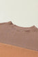 Khaki Corded 2pcs Colorblock Pullover and Pants Outfit - Fashionfitz