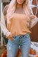 Khaki Corded 2pcs Colorblock Pullover and Pants Outfit - Fashionfitz