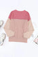 Khaki Corded 2pcs Colorblock Pullover and Pants Outfit - Fashionfitz