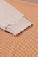 Khaki Corded 2pcs Colorblock Pullover and Pants Outfit - Fashionfitz