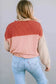 Khaki Corded 2pcs Colorblock Pullover and Pants Outfit - Fashionfitz