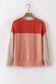 Khaki Corded 2pcs Colorblock Pullover and Pants Outfit - Fashionfitz